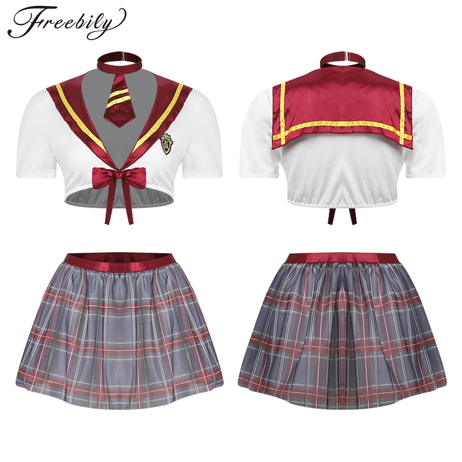 Fishnet Stocking Women - Conjunto de lencería sexy de colegiala