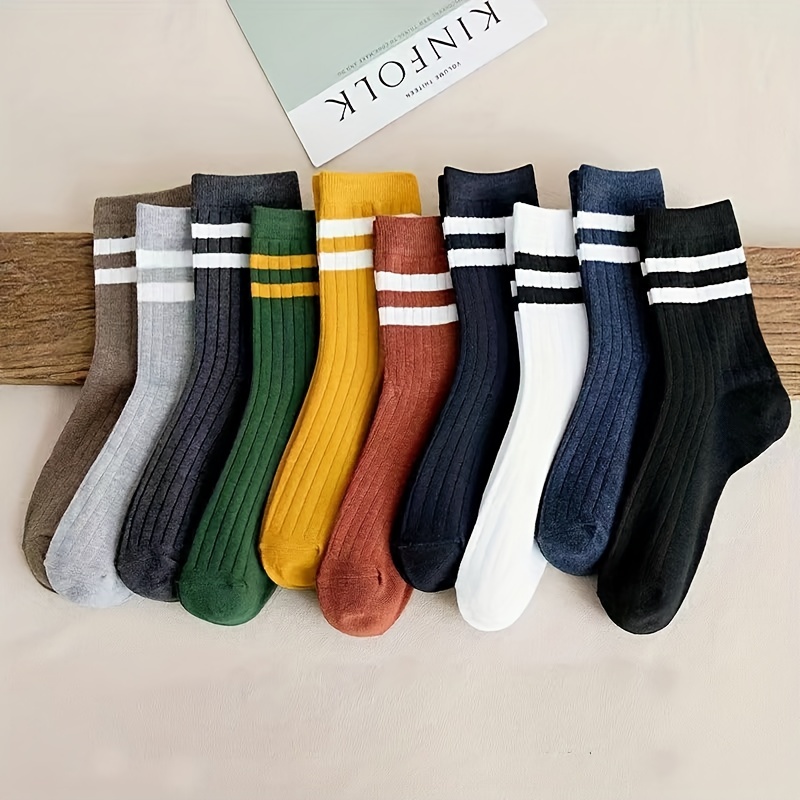 Cotton Crew Sock Pack - Paquete de 5 calcetines novedosos para