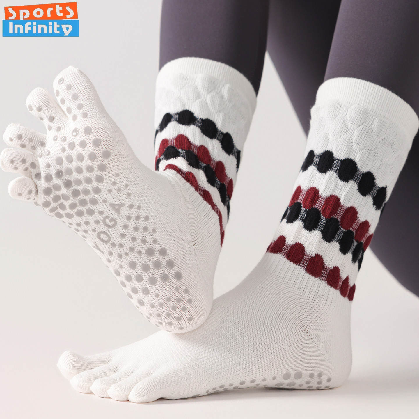 Toe Sock Split - Calcetines de Yoga de cinco dedos
