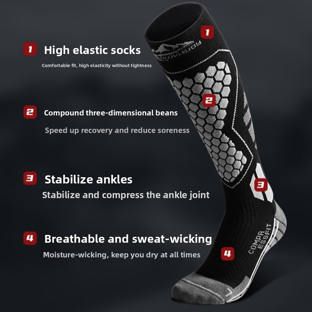 Thermal Sock Winter - Nuevos Calcetines de Esquí Gruesos, Transpirables,