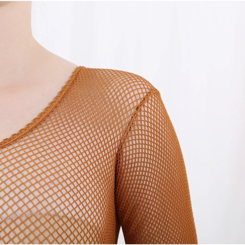 Fishnet Stocking Women - Monos de cuerpo completo para baile