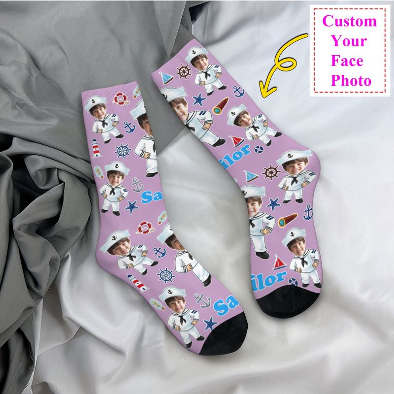 Dress Sock Men - Calcetines de vestir personalizados de capitán