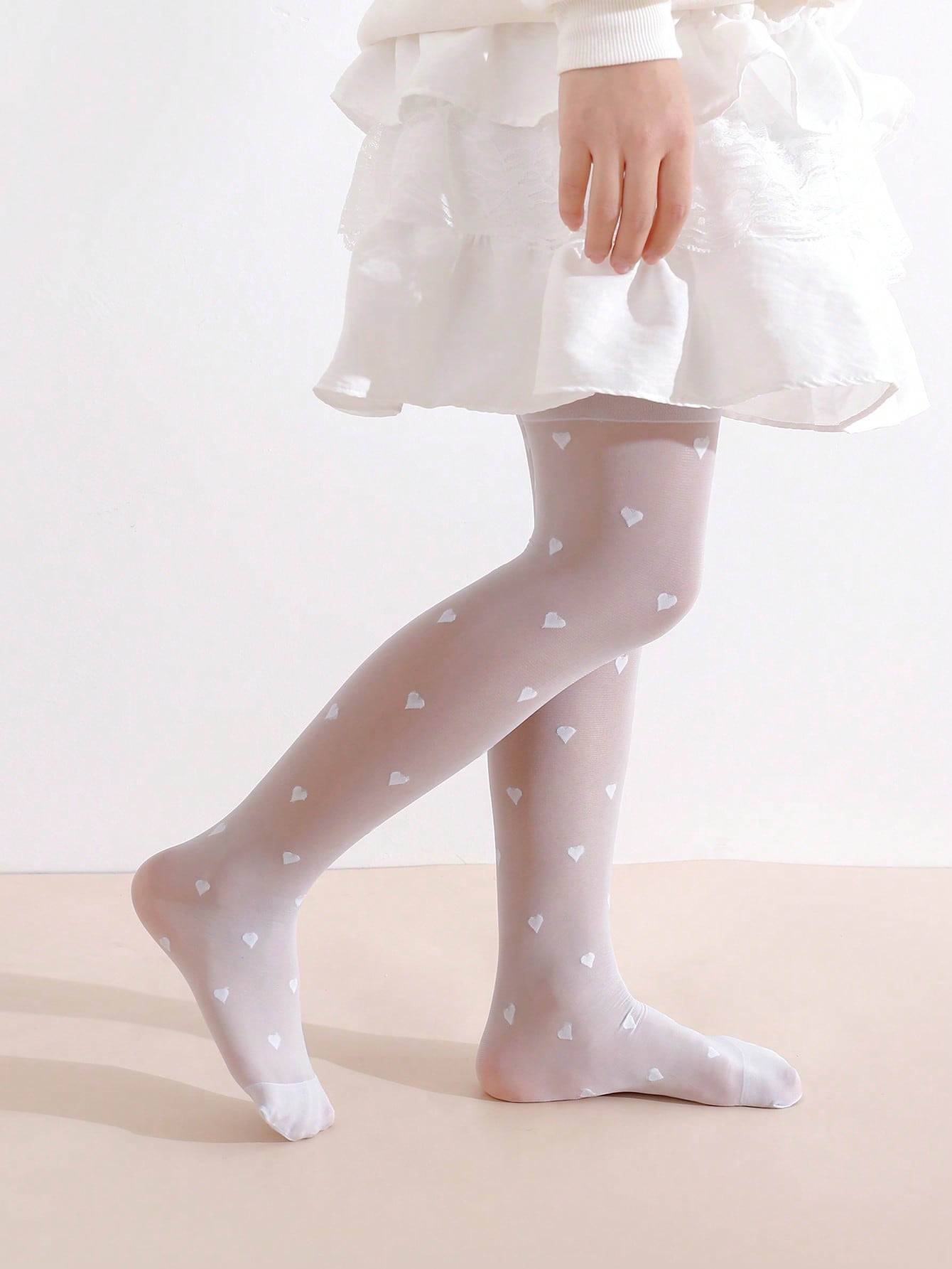 Medias con estampado de corazó - Tights Pantyhose Sheer reseña y precio