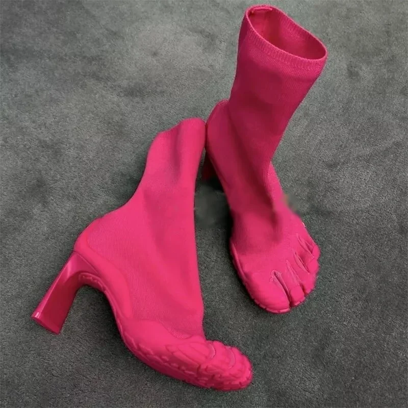 Botas novedosas de moda con ci - Toe Sock Split reseña y precio