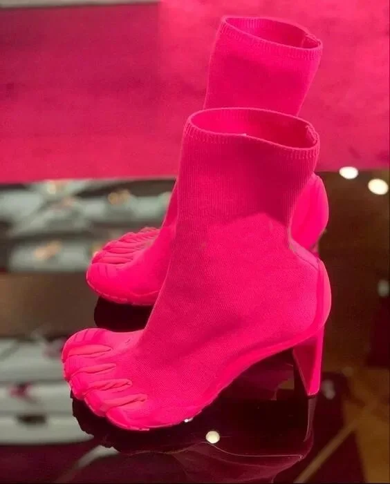 Botas novedosas de moda con ci - Toe Sock Split reseña y precio