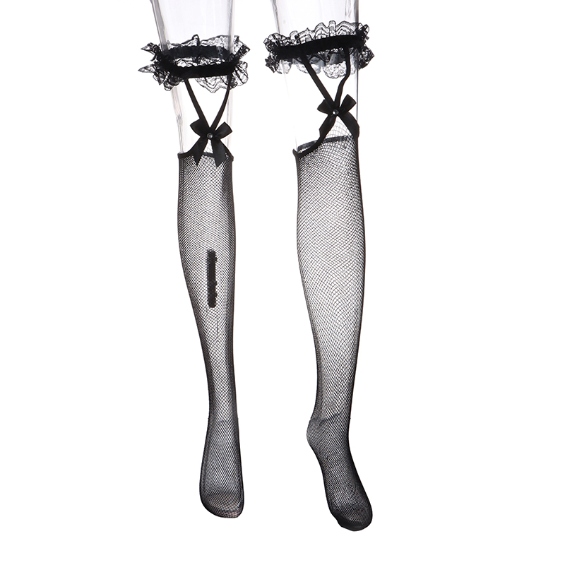 1 par de medias sexys de malla - Knee High Sock Women reseña y precio