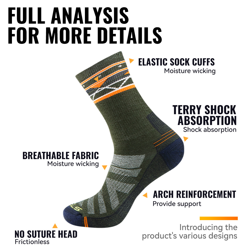 WRELS 1/2/3 pares de calcetine - Wool Hiking Sock reseña y precio